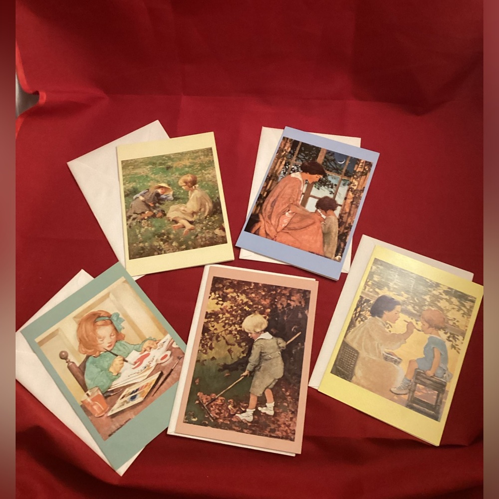 5 vintage birthday greetings cards English text inside Regal made In Canada